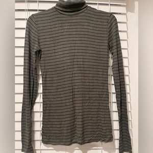 Striped Turtleneck Long Sleeve Tee